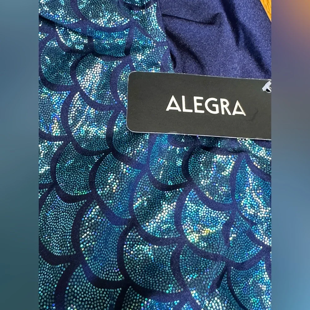 NWT Alegra Girls Long Sleeve Gymnastics Leotard SZ 8-10